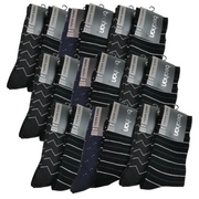 18 Pairs COTTON BUSINESS SOCKS Mens Dress Crew Plain Work Casual BULK - Assorted - 6-11 V563-BR-18BIZ0SOCKS-ASST-6-11