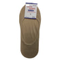 1x NO SHOW COTTON SOCKS Non Slip Heel Grip Low Cut Invisible Footlet Seamless - Beige - 2-8 V563-BR-1NSHOWCTNSOX-BGE-2_8