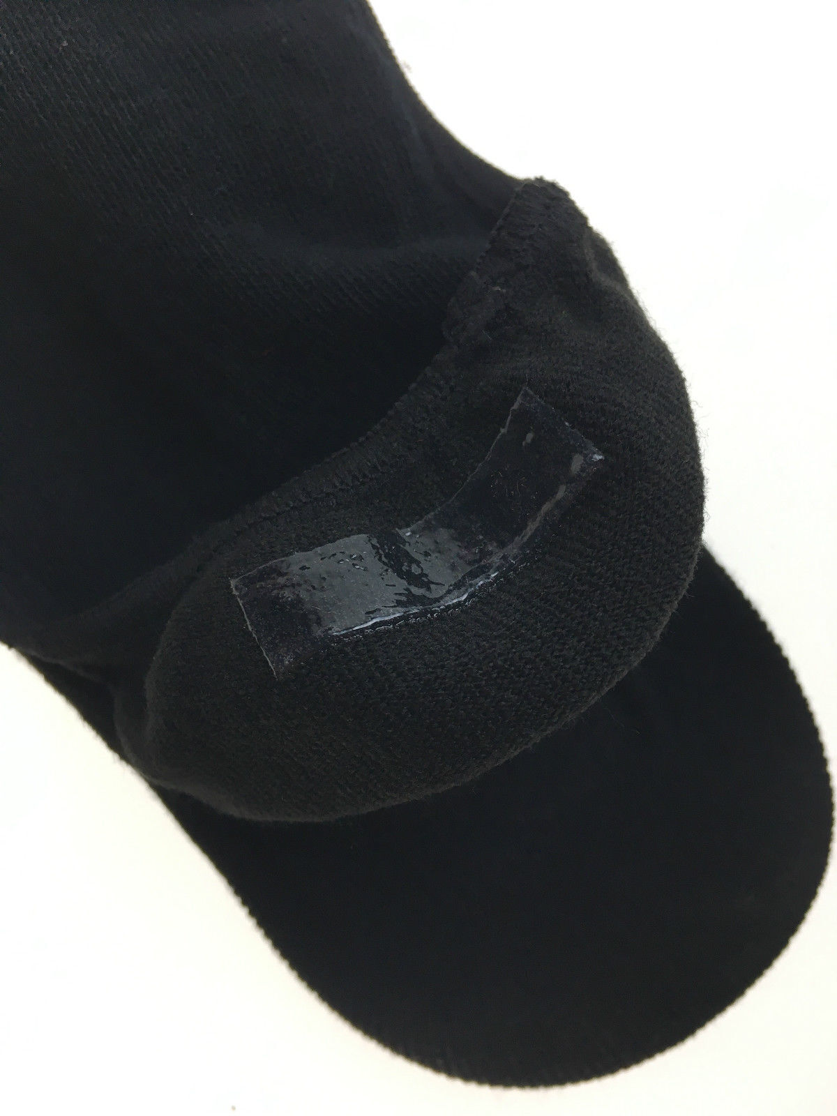 1x NO SHOW COTTON SOCKS Non Slip Heel Grip Low Cut Invisible Footlet Seamless - Black - 2-8 V563-BR-1NSHOWCTNSOX-BLK-2_8