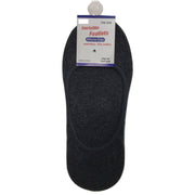 1x NO SHOW COTTON SOCKS Non Slip Heel Grip Low Cut Invisible Footlet Seamless - Charcoal - 2-8 V563-BR-1NSHOWCTNSOX-CHRCL-2_8