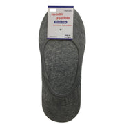 1x NO SHOW COTTON SOCKS Non Slip Heel Grip Low Cut Invisible Footlet Seamless - Grey - 2-8 V563-BR-1NSHOWCTNSOX-GRY-2_8