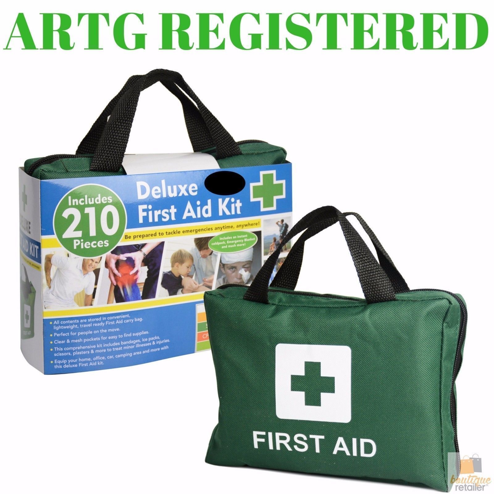 210PCS Emergency FIRST AID KIT Medical Travel Set Workplace Family Safety Office V563-BR-210P-DXFIRSTAIDKIT