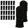 24x Womens Leg Warmers Disco Winter Knit Dance Party Crochet Legging Socks Costume - Black V563-BR-24LEGWARMS-BLK