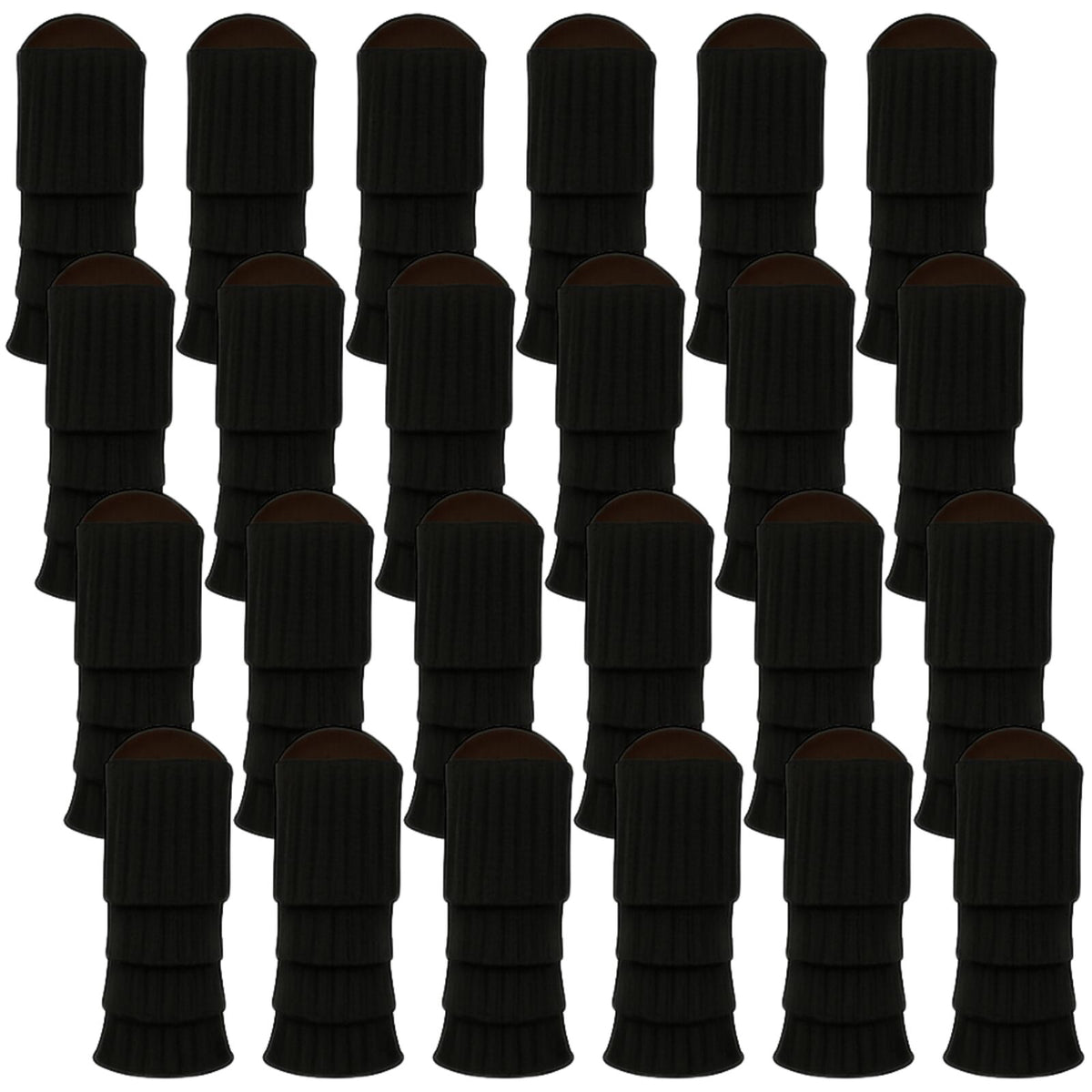 24x Womens Leg Warmers Disco Winter Knit Dance Party Crochet Legging Socks Costume - Black V563-BR-24LEGWARMS-BLK