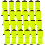 24x Womens Leg Warmers Disco Winter Knit Dance Party Crochet Legging Socks Costume - Fluro Yellow V563-BR-24LEGWARMS-FLUYLW