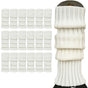 24x Womens Leg Warmers Disco Winter Knit Dance Party Crochet Legging Socks Costume - White V563-BR-24LEGWARMS-WHT