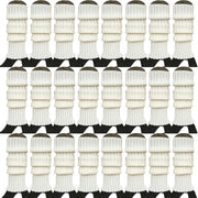 24x Womens Leg Warmers Disco Winter Knit Dance Party Crochet Legging Socks Costume - White V563-BR-24LEGWARMS-WHT