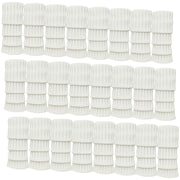 24x Womens Leg Warmers Disco Winter Knit Dance Party Crochet Legging Socks Costume - White V563-BR-24LEGWARMS-WHT