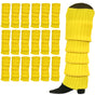 24x Womens Leg Warmers Disco Winter Knit Dance Party Crochet Legging Socks Costume - Yellow V563-BR-24LEGWARMS-YLW
