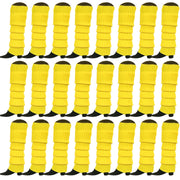 24x Womens Leg Warmers Disco Winter Knit Dance Party Crochet Legging Socks Costume - Yellow V563-BR-24LEGWARMS-YLW