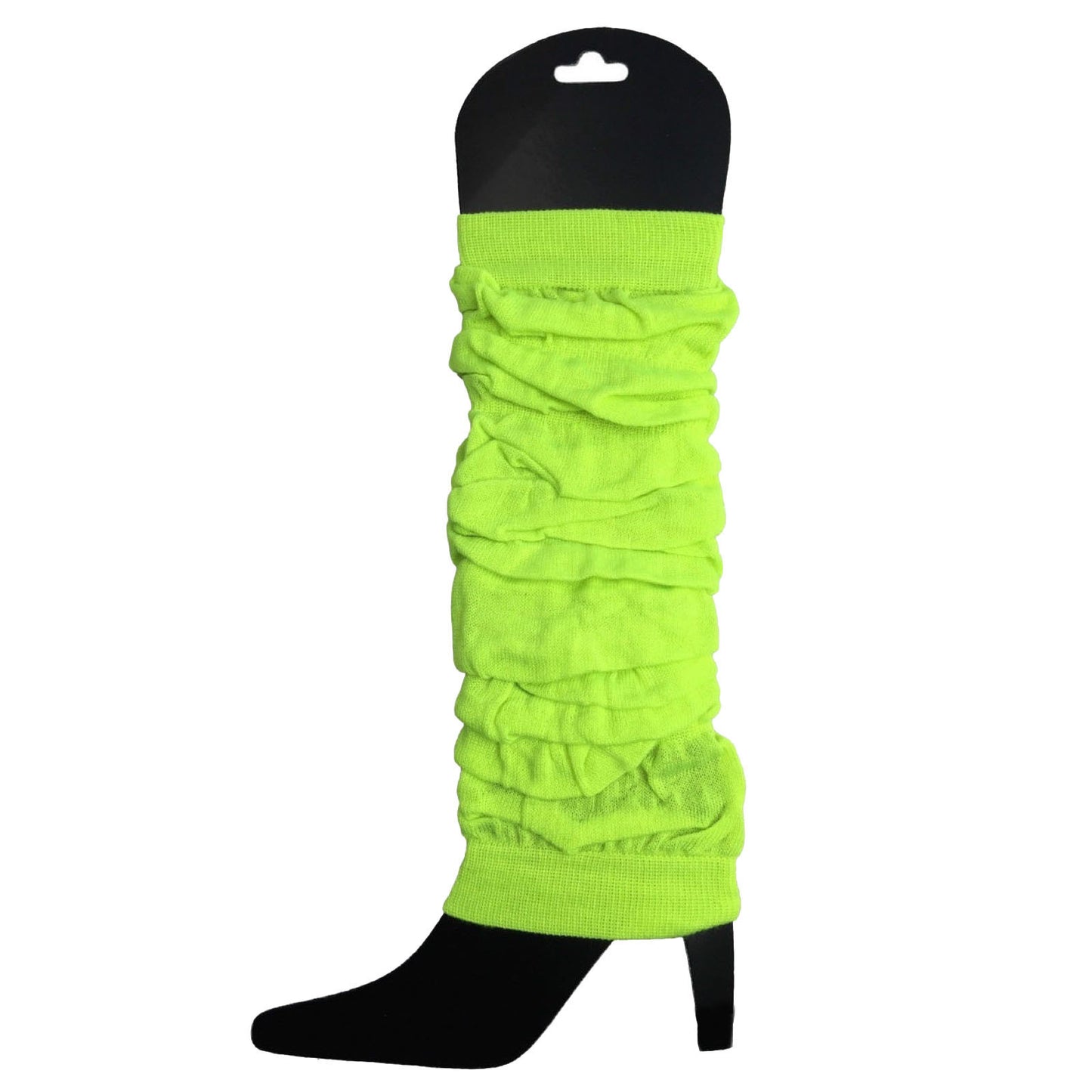 24 LEG WARMERS Knitted Womens Neon Party Knit Ankle Fluro Dance Costume 80s BULK - Fluro Yellow V563-BR-24NNLEGWRMR-FLUYLW