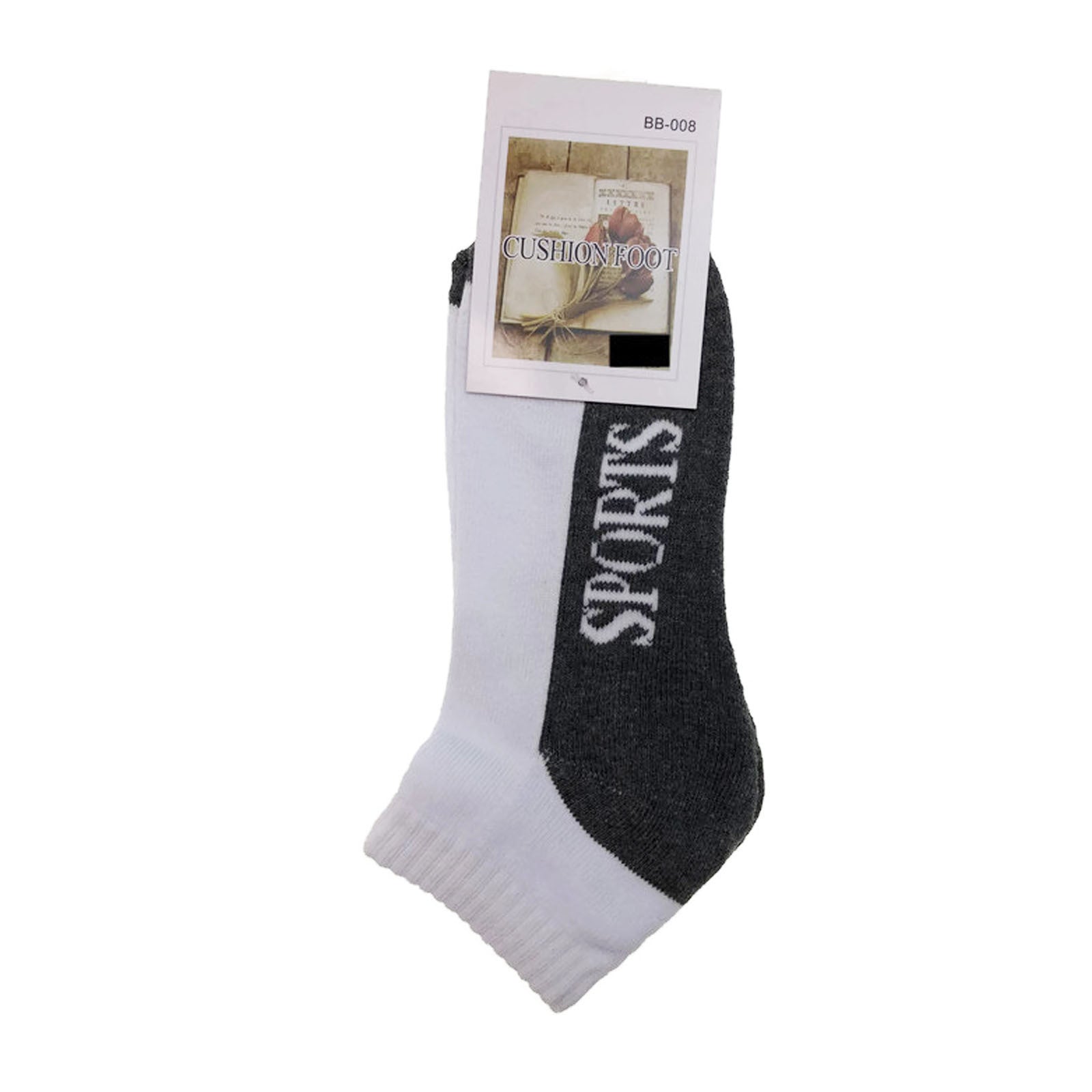 24x COTTON ANKLE SOCKS Sport Cushion Foot Low Cut Running - Assorted Colours Bulk - 2-8 V563-BR-24SOX-ASSTDCLRP-2-8