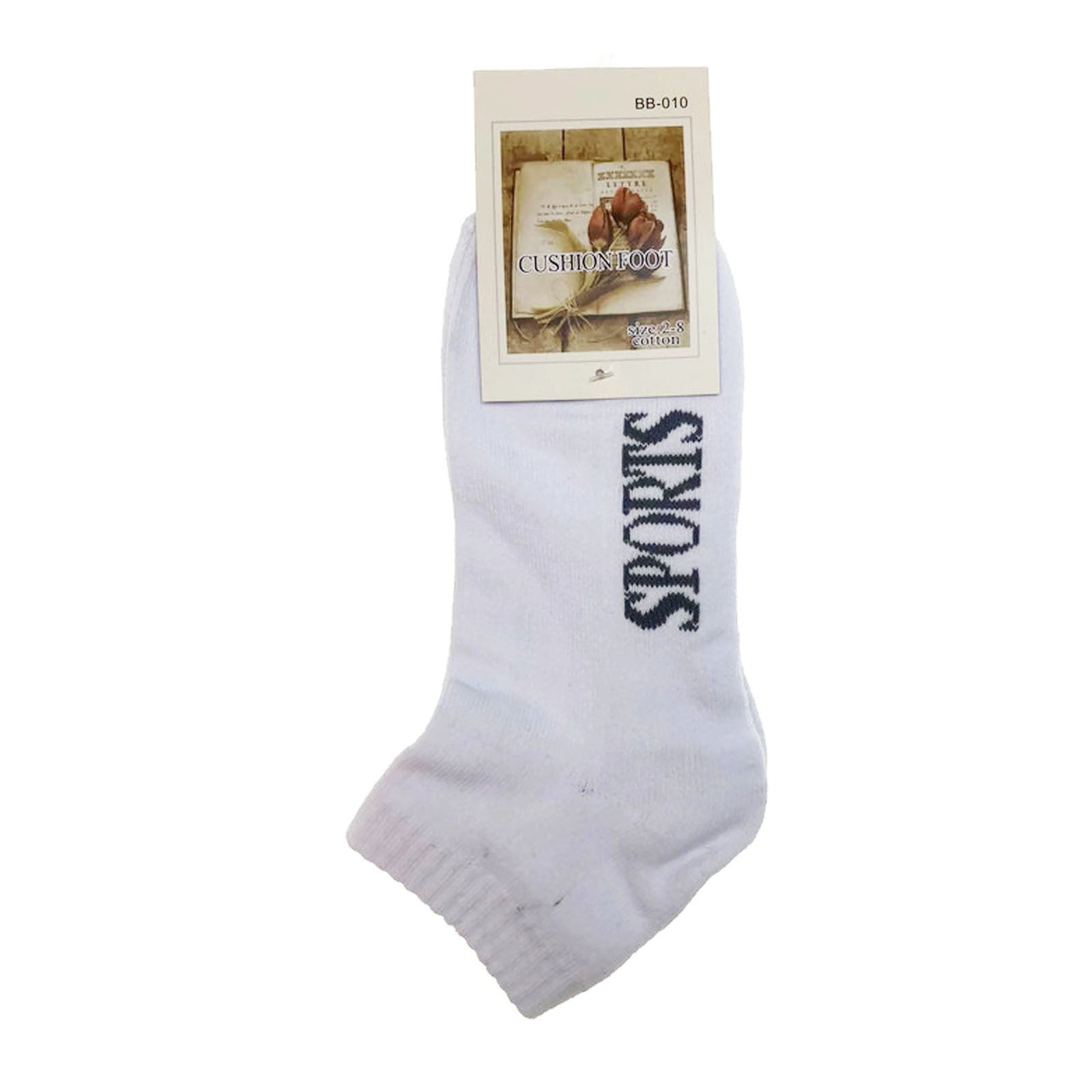 24x COTTON ANKLE SOCKS Sport Cushion Foot Low Cut Running - Assorted Colours Bulk - 6-11 V563-BR-24SOX-ASSTDCLRP-6-11