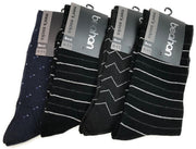 2 Pairs COTTON BUSINESS SOCKS Mens Dress Crew Plain Work Casual - Assorted - 6-11 V563-BR-2CBSOCK-ASST-6-11