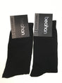 2 Pairs COTTON BUSINESS SOCKS Mens Dress Crew Plain Work Casual - Black - 6-11 V563-BR-2CBSOCK-BLK-6-11