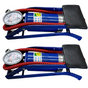 2x HIGH PRESSURE FOOT PUMP Ball Bicycle Motorbike Car Tire Inflator Tyre Air V563-BR-2HPFOTPUMP