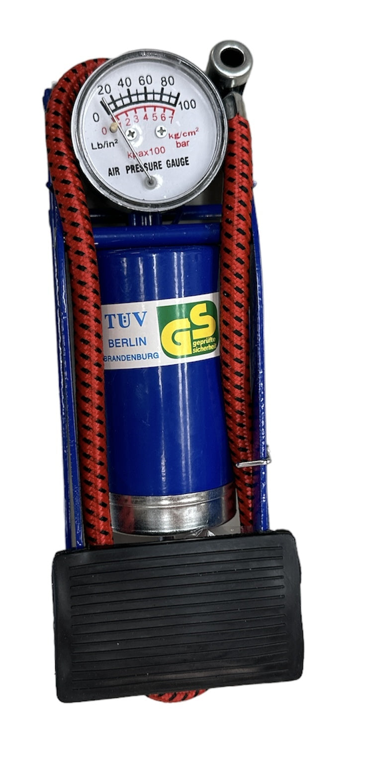 2x HIGH PRESSURE FOOT PUMP Ball Bicycle Motorbike Car Tire Inflator Tyre Air V563-BR-2HPFOTPUMP