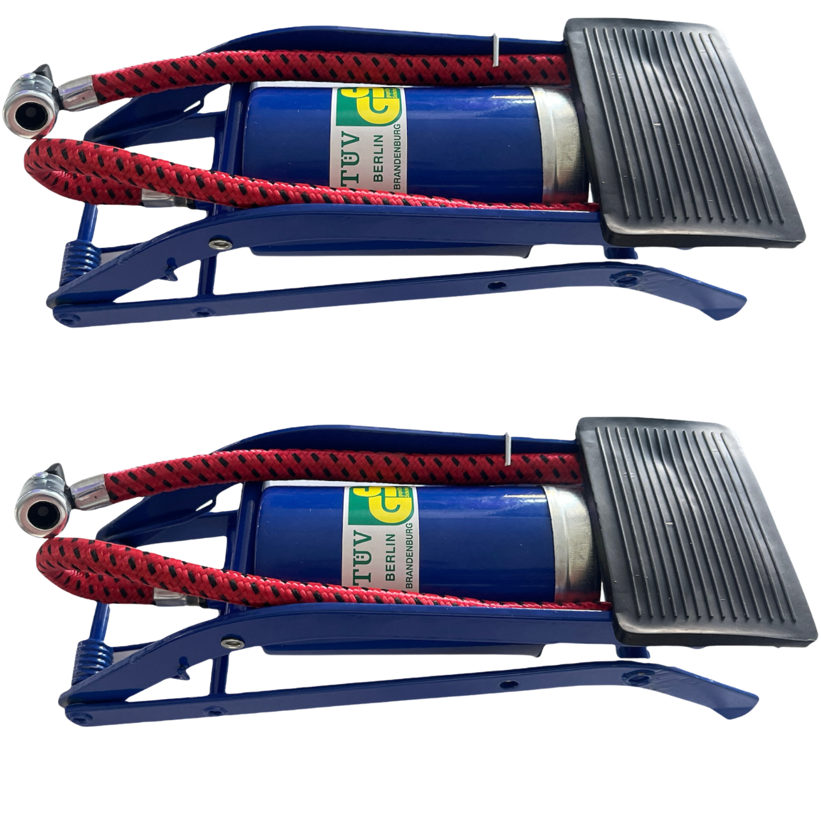 2x HIGH PRESSURE FOOT PUMP Ball Bicycle Motorbike Car Tire Inflator Tyre Air V563-BR-2HPFOTPUMP