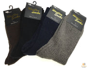 2 Pairs WOOL BLEND SOCKS Mens Soft Dress Thick Work Thermal Warm Cushion Foot - 6-11 V563-BR-2WLBLDSOX-SIZE6-11