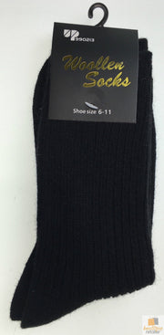 2 Pairs WOOL BLEND SOCKS Mens Soft Dress Thick Work Thermal Warm Cushion Foot - 6-11 V563-BR-2WLBLDSOX-SIZE6-11