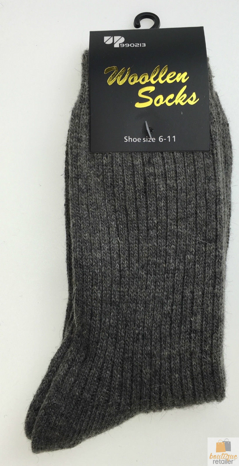 2 Pairs WOOL BLEND SOCKS Mens Soft Dress Thick Work Thermal Warm Cushion Foot - 6-11 V563-BR-2WLBLDSOX-SIZE6-11