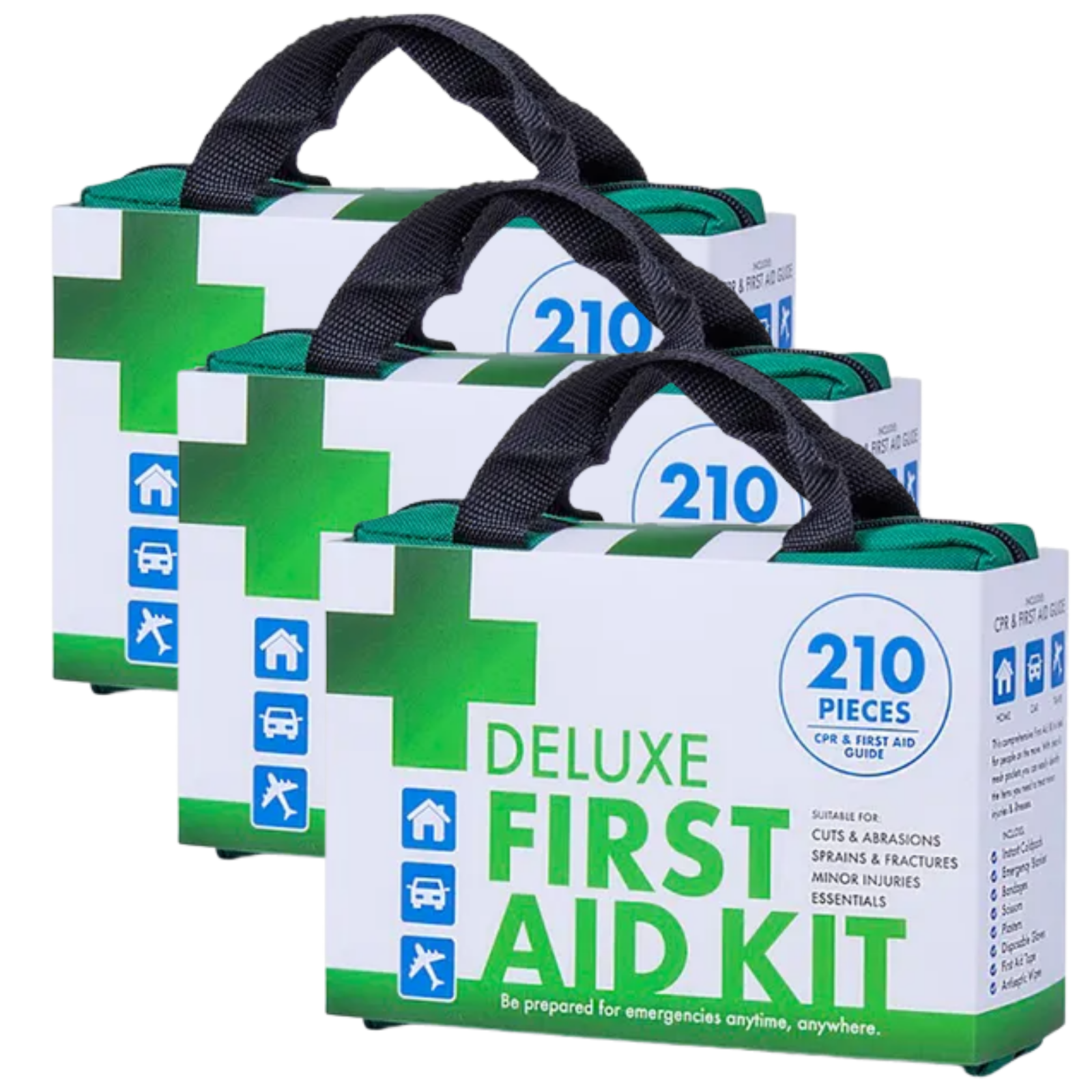 3x 210PCS EMERGENCY FIRST AID KIT Medical Travel Set Workplace Office ARTG BULK V563-BR-3-210P-DXFIRSTAIDKIT