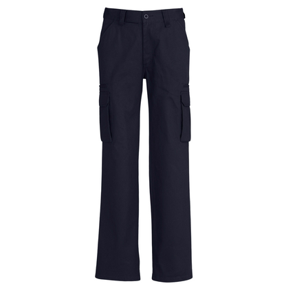 Mens CARGO PANTS Work Wear Trousers 100% COTTON Tradie Pockets Military 310gsm - Navy - 127"" V563-BR-310GSM-NVY-127