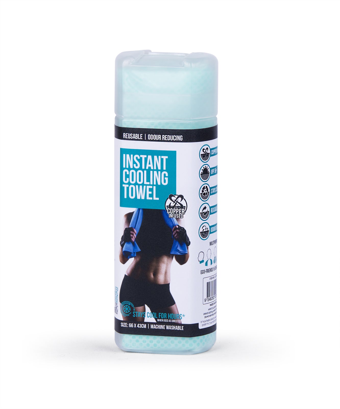 3x INSTANT COOLING TOWEL UPF 50+ Ice Cold Sport Sweat Absorbing Leisure 66x43 V563-BR-3COOLINGTOW-66-43