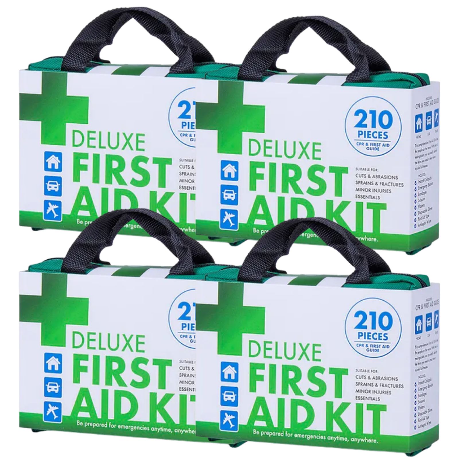 4x 210PCS EMERGENCY FIRST AID KIT Medical Travel Set Workplace Office ARTG BULK V563-BR-4-210P-DXFIRSTAIDKIT