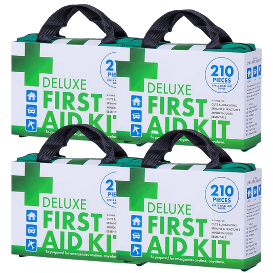 4x 210PCS EMERGENCY FIRST AID KIT Medical Travel Set Workplace Office ARTG BULK V563-BR-4-210P-DXFIRSTAIDKIT
