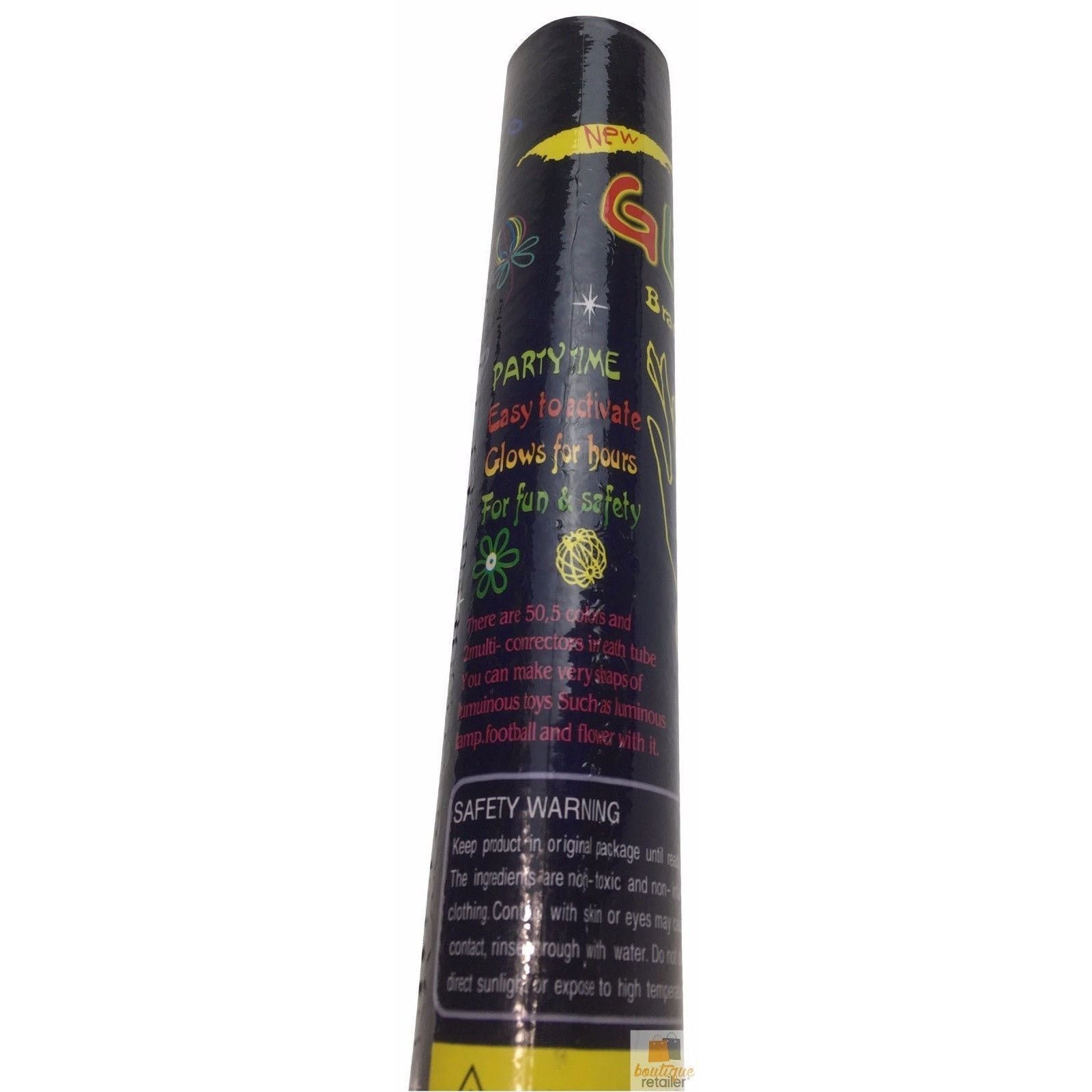 50 GLOW STICKS Party Light Glow In The Dark Rave NECKLACE Disco Bulk V563-BR-50GLWSTKS