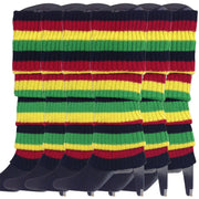 6x Womens Leg Warmers Disco Winter Knit Dance Party Crochet Legging Socks Costume - Indigenous Colours V563-BR-6LEGWARMRS-INDGCLR
