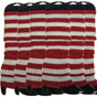 6x Womens Leg Warmers Disco Winter Knit Dance Party Crochet Legging Socks Costume - Red/White Stripe V563-BR-6LEGWARMRS-REDWHTSTR