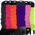 6x LEG WARMERS Knitted Womens Neon Party Knit Ankle Fluro Dance Costume 80s BULK - Assorted Pack V563-BR-6NNLEGWRMR-ASSTDPCK