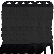 6x LEG WARMERS Knitted Womens Neon Party Knit Ankle Fluro Dance Costume 80s BULK - Black V563-BR-6NNLEGWRMR-BLK