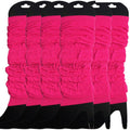 6x LEG WARMERS Knitted Womens Neon Party Knit Ankle Fluro Dance Costume 80s BULK - Fluro Hot Pink V563-BR-6NNLEGWRMR-FLUHTPNK