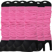 6x LEG WARMERS Knitted Womens Neon Party Knit Ankle Fluro Dance Costume 80s BULK - Light Pink V563-BR-6NNLEGWRMR-LHTPNK