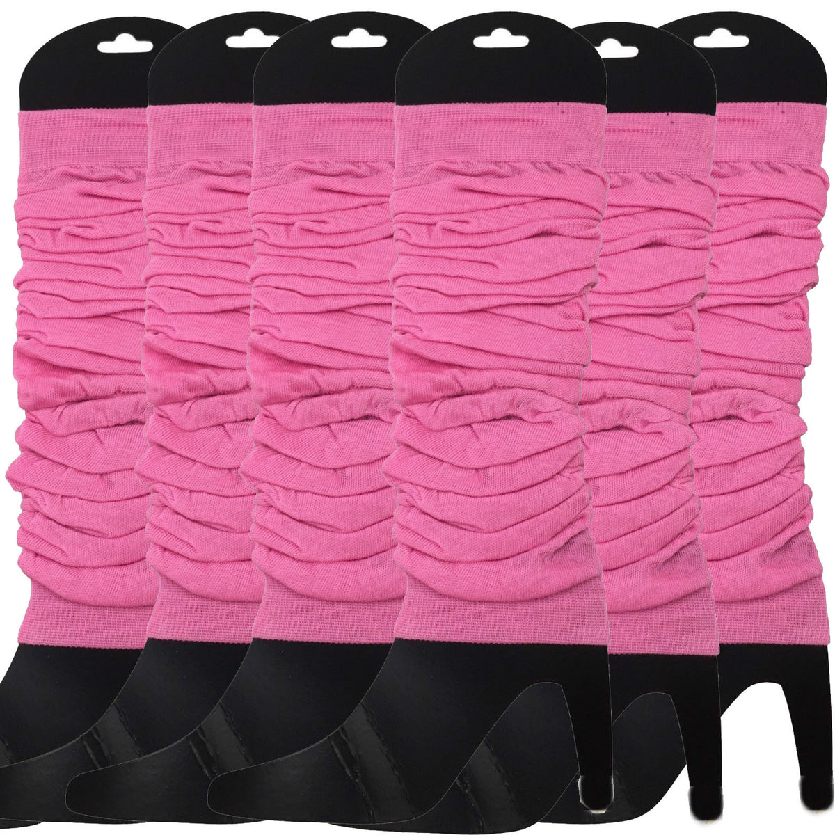 6x LEG WARMERS Knitted Womens Neon Party Knit Ankle Fluro Dance Costume 80s BULK - Light Pink V563-BR-6NNLEGWRMR-LHTPNK