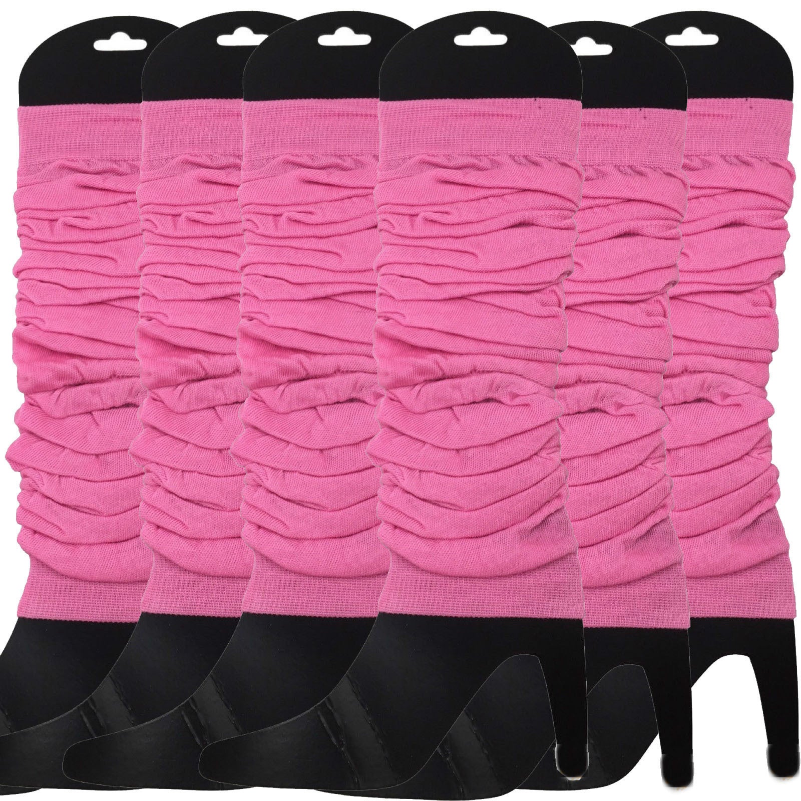 6x LEG WARMERS Knitted Womens Neon Party Knit Ankle Fluro Dance Costume 80s BULK - Light Pink V563-BR-6NNLEGWRMR-LHTPNK