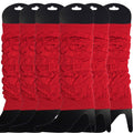 6x LEG WARMERS Knitted Womens Neon Party Knit Ankle Fluro Dance Costume 80s BULK - Red V563-BR-6NNLEGWRMR-RED