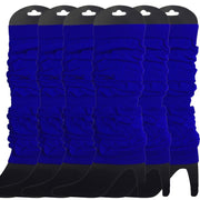 6x LEG WARMERS Knitted Womens Neon Party Knit Ankle Fluro Dance Costume 80s BULK - Royal Blue V563-BR-6NNLEGWRMR-ROYBLU