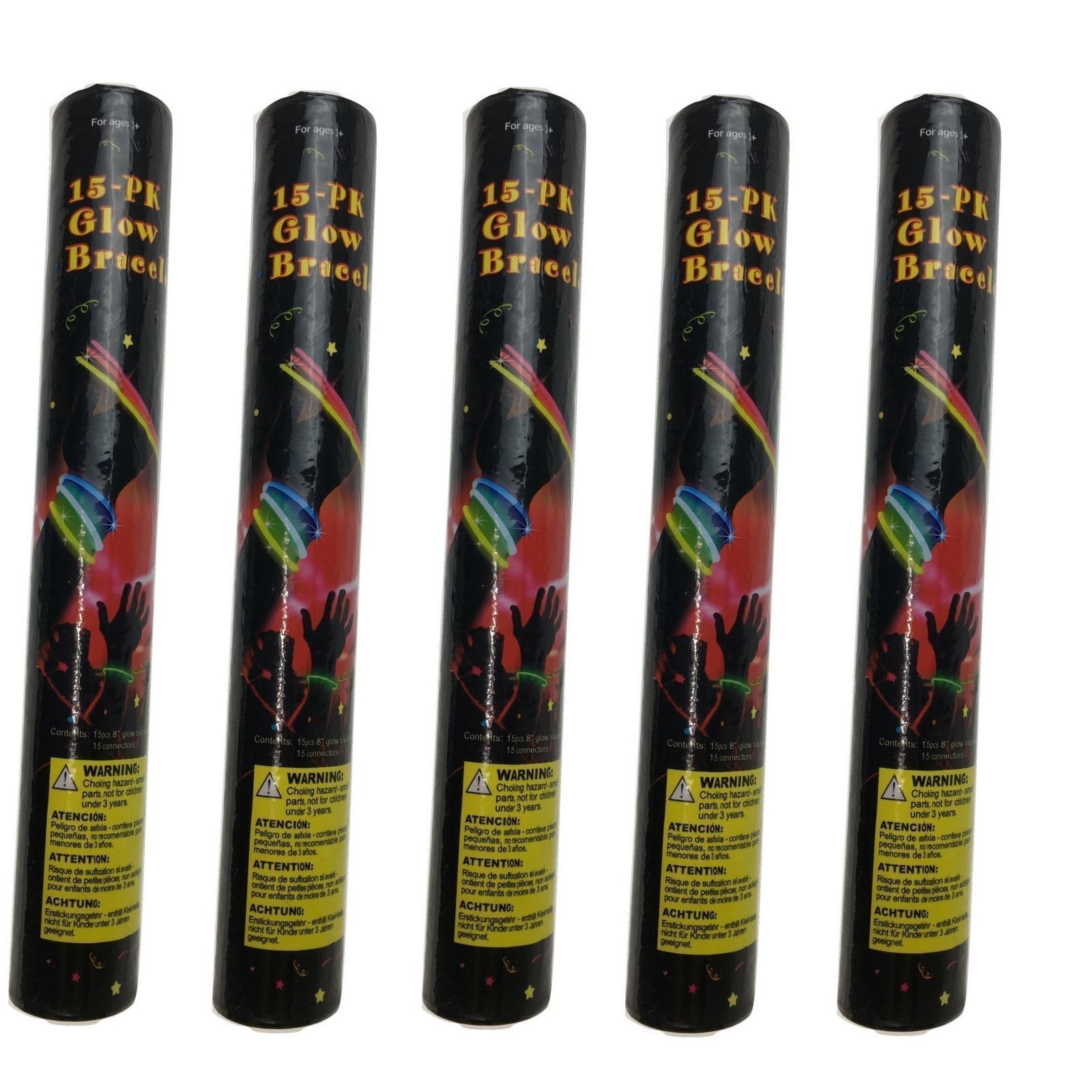 75 GLOW STICKS Party Light Glow In The Dark Rave BRACELETS Disco Bulk 20cm V563-BR-75-GLOWSTKS-BRAC