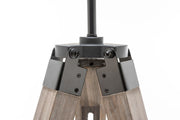 LARGE TRIPOD FLOOR LAMP Linen Shade Modern Light Retro Vintage Wooden V563-BR-75006