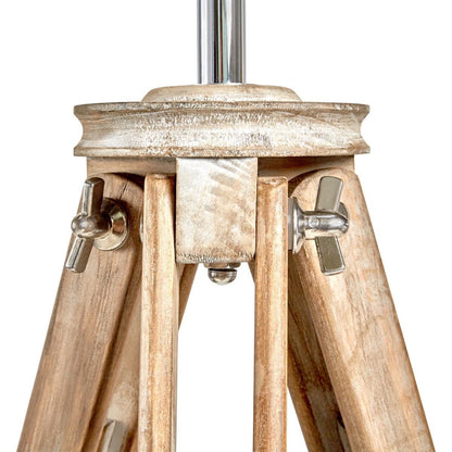 Nautical Tripod Floor Lamp Search Light Modern Chrome Head with Mesh V563-BR-75029