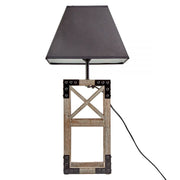 Designer Wooden TABLE LAMP Modern Rustic Geo Industrial Retro Desk Light V563-BR-75048
