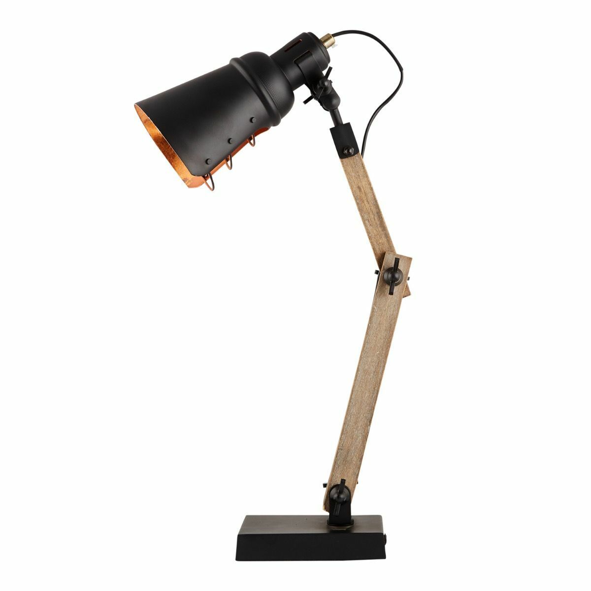 Scandi Modern Natural Wooden Table Lamp Rustic Retro Designer Vintage Light V563-BR-75089