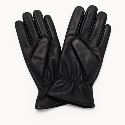 Ladies Genuine Sheepskin Leather Gloves Fleece Lined Warm Winter Womens in Black - L V563-BR-77-0004-BLK-L