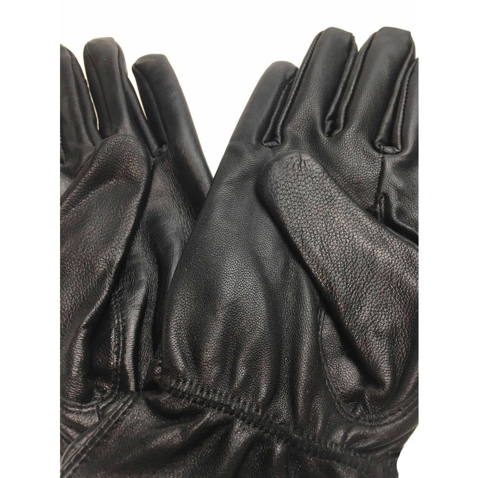 Ladies Genuine Sheepskin Leather Gloves Fleece Lined Warm Winter Womens in Black - M V563-BR-77-0004-BLK-M