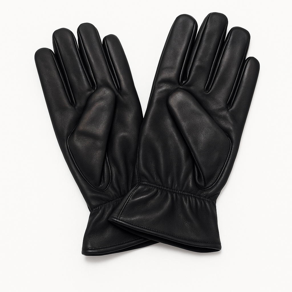 Ladies Genuine Sheepskin Leather Gloves Fleece Lined Warm Winter Womens in Black - XL V563-BR-77-0004-BLK-XL