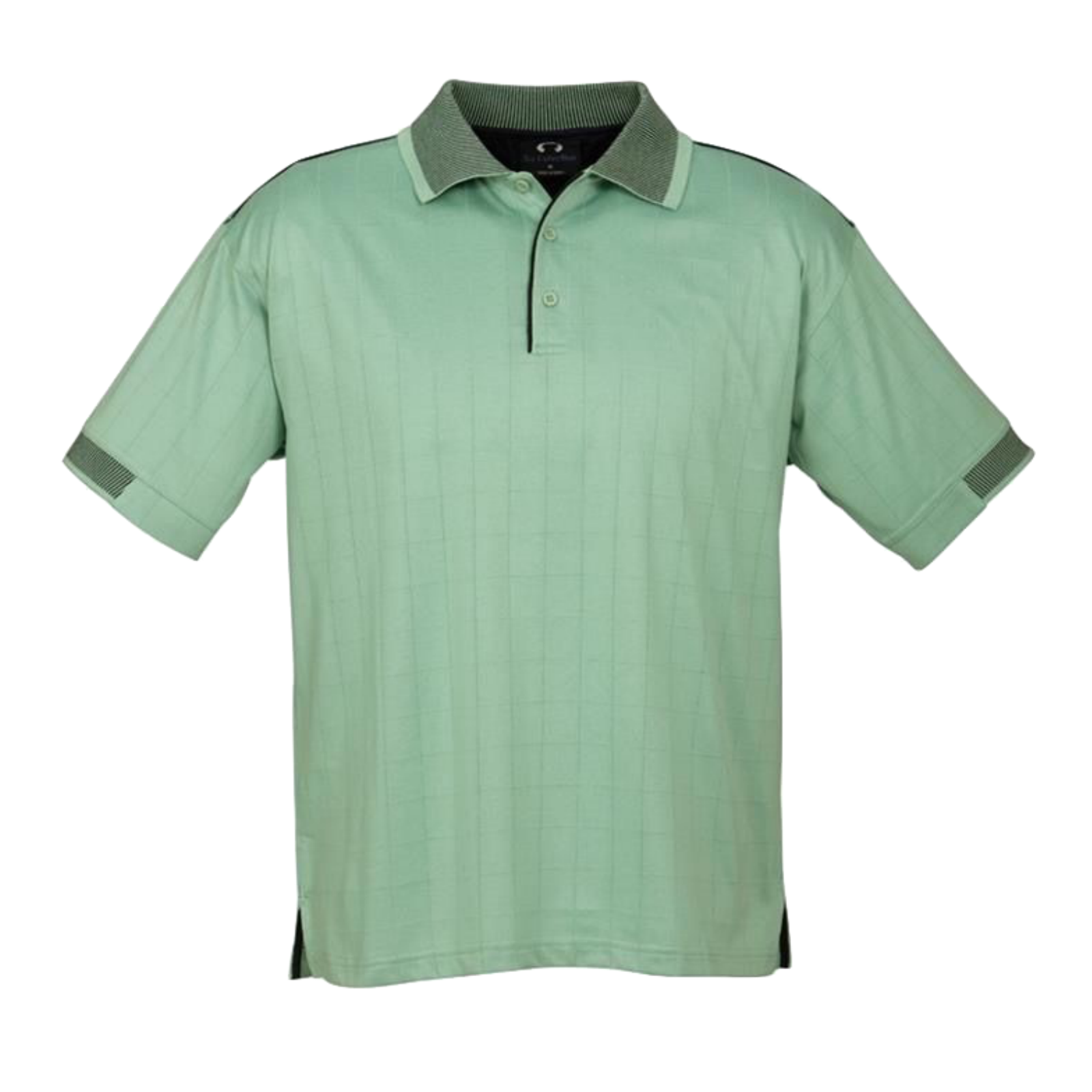 Mens Noosa Self Check Polo Shirt High Quality Breathable Top Casual - Mint/Navy - S V563-BR-9100-MINT_NVY-S
